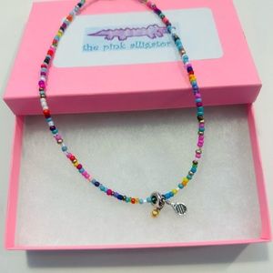 Tennis Racket Magnetic bead necklace sports